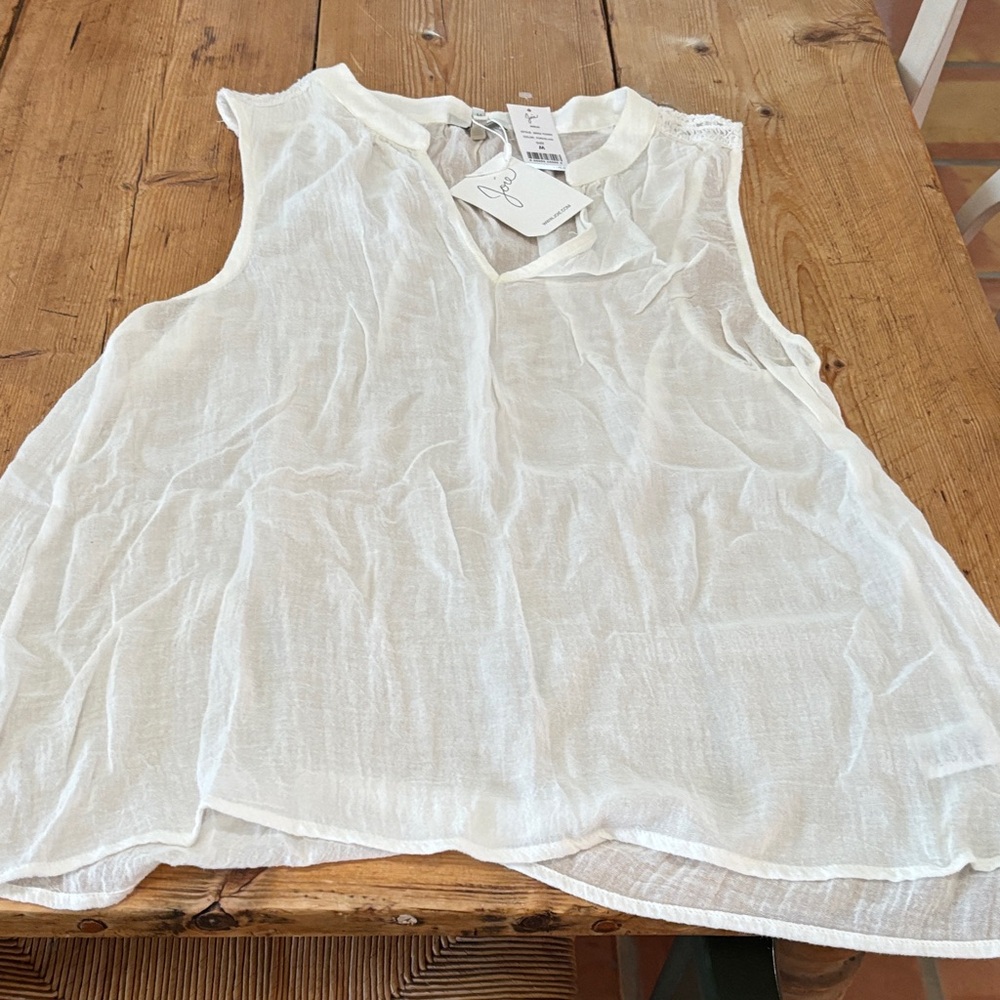 Joie Cream Sleeveless Blouse